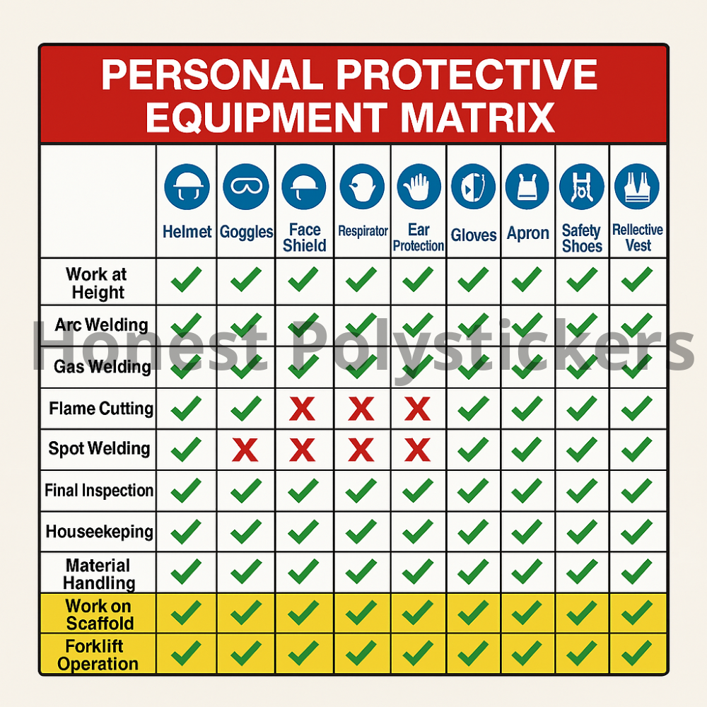 Personal Protective Equipment Matrix